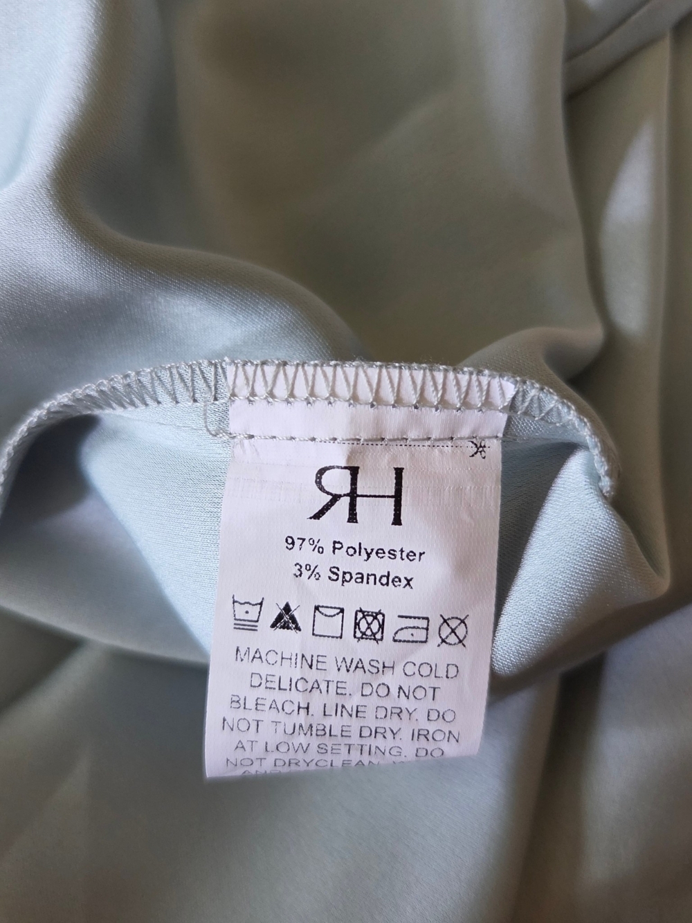 RIHOAS Sage Satin Cowl Neck Midi Dress with Side Slit - Picture 2 of 11
